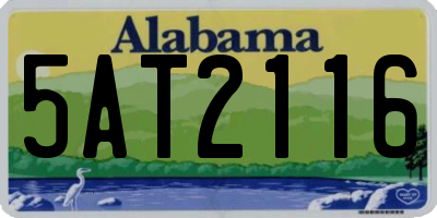 AL license plate 5AT2116