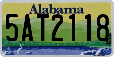 AL license plate 5AT2118