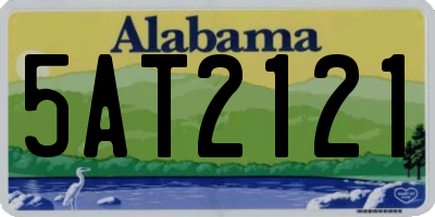 AL license plate 5AT2121