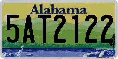AL license plate 5AT2122