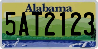 AL license plate 5AT2123