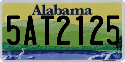 AL license plate 5AT2125