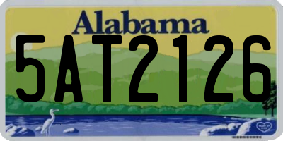AL license plate 5AT2126