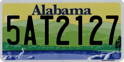 AL license plate 5AT2127