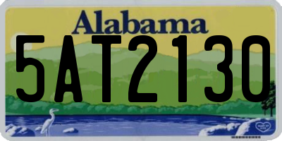 AL license plate 5AT2130