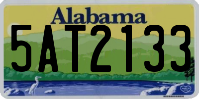 AL license plate 5AT2133