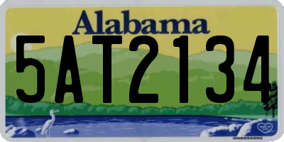 AL license plate 5AT2134