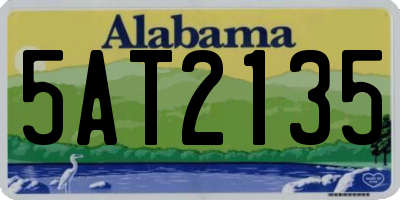 AL license plate 5AT2135