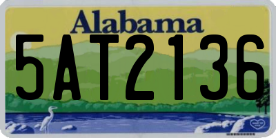 AL license plate 5AT2136