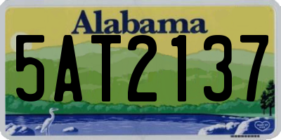 AL license plate 5AT2137