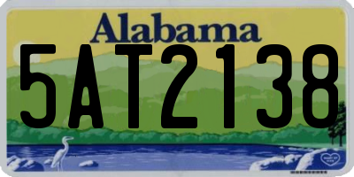 AL license plate 5AT2138