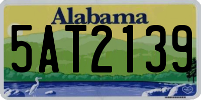 AL license plate 5AT2139