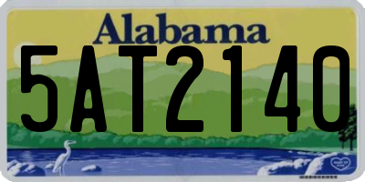 AL license plate 5AT2140