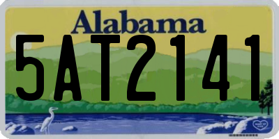 AL license plate 5AT2141