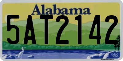 AL license plate 5AT2142
