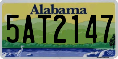 AL license plate 5AT2147