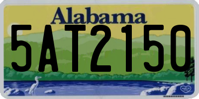 AL license plate 5AT2150