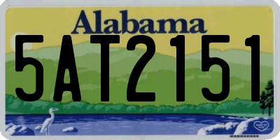 AL license plate 5AT2151