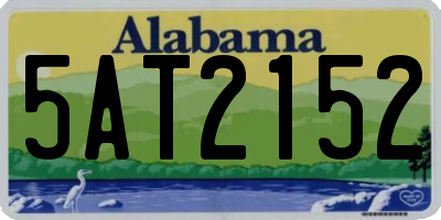 AL license plate 5AT2152