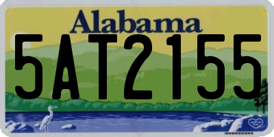AL license plate 5AT2155