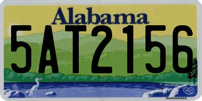 AL license plate 5AT2156