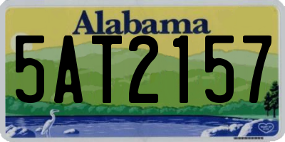 AL license plate 5AT2157