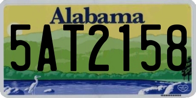 AL license plate 5AT2158