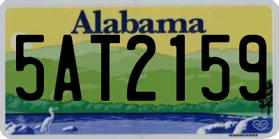 AL license plate 5AT2159
