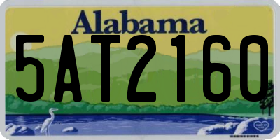AL license plate 5AT2160