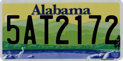 AL license plate 5AT2172