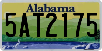 AL license plate 5AT2175