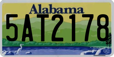 AL license plate 5AT2178