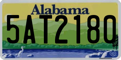 AL license plate 5AT2180