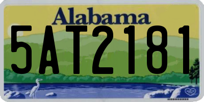 AL license plate 5AT2181