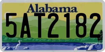 AL license plate 5AT2182