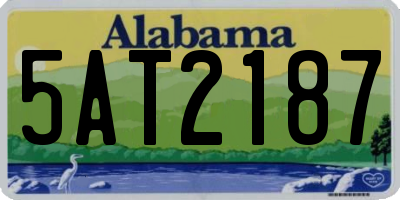 AL license plate 5AT2187