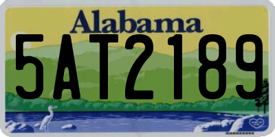 AL license plate 5AT2189