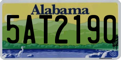 AL license plate 5AT2190