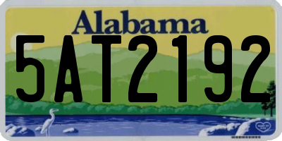 AL license plate 5AT2192