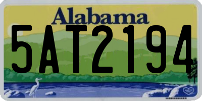 AL license plate 5AT2194