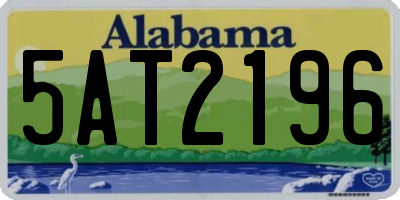 AL license plate 5AT2196