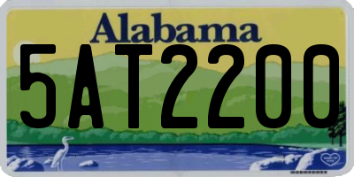 AL license plate 5AT2200