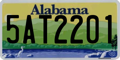 AL license plate 5AT2201