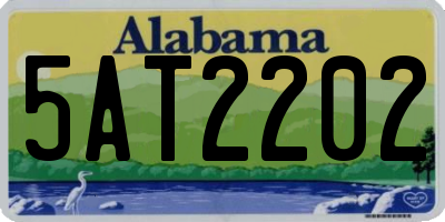 AL license plate 5AT2202