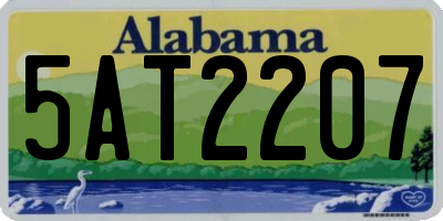 AL license plate 5AT2207