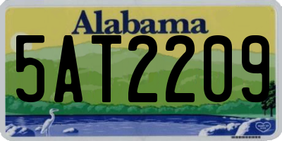 AL license plate 5AT2209