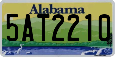 AL license plate 5AT2210