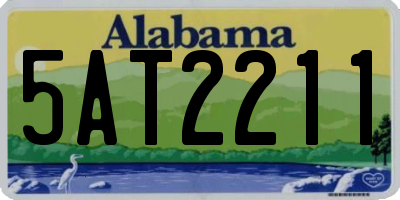 AL license plate 5AT2211