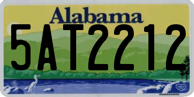AL license plate 5AT2212
