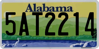 AL license plate 5AT2214